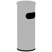 3d render cylindrical trash can with transparent background png