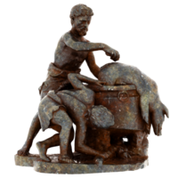 3d render ancient roman statue with transparent background png