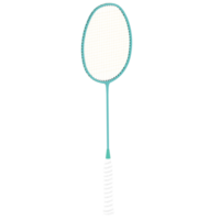 3d render badminton racket with transparent background png