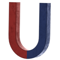 Render horseshoe magnet with transparent background png