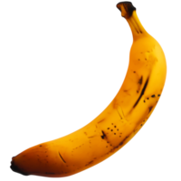 3d render ripe banana with transparent background png