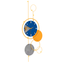 rendre abstrait géométrique mur l'horloge avec transparent Contexte png