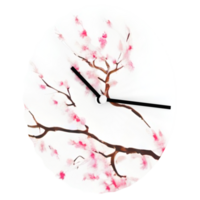 3d render flower clock art with transparent background png