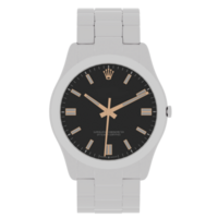 Render luxury analog wristwatch with transparent background png