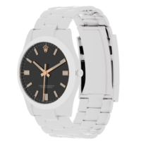 3d render luxury analog wristwatch with transparent background png