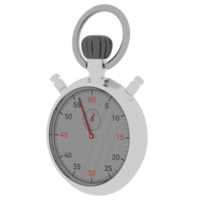 3d render stopwatch classic timer tool with transparent background png