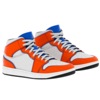3d render colorful sport sneakers with transparent background png
