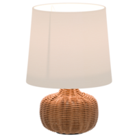3d render wicker lamp with transparent background png