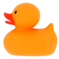 3d render rubber duck bath toy cute with transparent background png