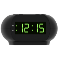 Render digital alarm clock display time with transparent background png