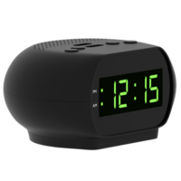 3d render digital alarm clock display time with transparent background png