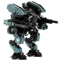 3d render futuristic battle robot with weapons with transparent background png