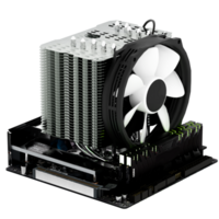 3d render computer cpu cooler hardware with transparent background png
