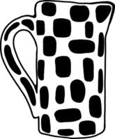Cute vase with abstract pattern vector
