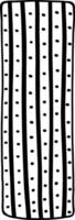 tall fancy abstract striped vase in doodle style vector