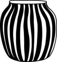 Vase in doodle style vector