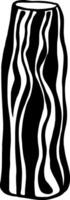 Cute fancy striped vase in doodle style vector