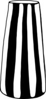 elongated striped vase vector