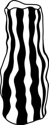 Cute striped vase in doodle style