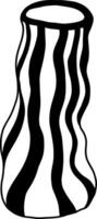 fancy abstract striped vase in doodle style vector