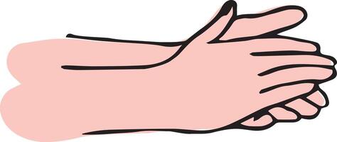 hand drawn illustration of hands vector