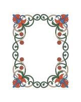 Ornate floral frame design element vector