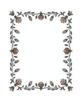 Floral frame border design element for invitation cards vector