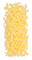 Heap of Shredded Mild Cheddar Cheese on a Transparent Background png