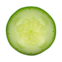 Crisp and Refreshing Cucumber Slice on Transparent Background for Healthy Food Concepts png