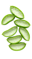 Aloe Vera Slices Stacked on Transparent Background for Health Benefits png