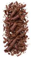 Delicious Chocolate Curls Isolated on Transparent Background for Design Elements png