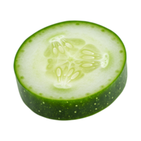 Crisp and Refreshing Cucumber Slice on Transparent Background for Culinary Designs png
