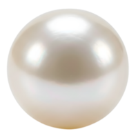 Luminous single pearl close up shot on transparent background, with captivating iridescence and smooth texture for an elegant design element png