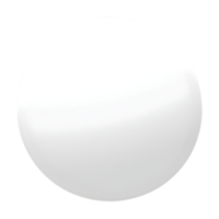 A Simple White Sphere with Subtle Shading and Soft Reflections on Transparent Background png