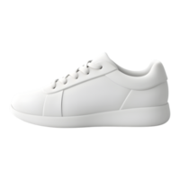 Clean white sneaker mockup on transparent background for design projects png