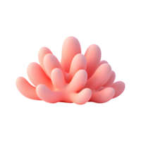 Captivating 3D Render of a Soft Pink Abstract Organic Shape on Transparent Background png