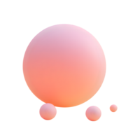 Abstract 3D Render of Spheres with Gradient Colors on Transparent Background png