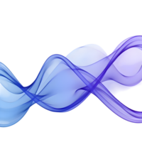 Elegant flowing wave design with translucent gradient colors on transparent background png
