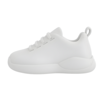 Minimalist White Sneaker 3D Render on Transparent Background for Modern Design Projects png