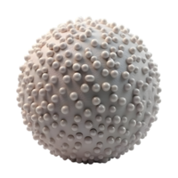 Textured sphere with pearly dots scattering light in transparent background png
