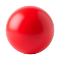 Red Spherical Object with Glossy Surface on a Transparent Background, Ideal for Graphic Design png