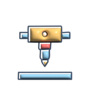 Modern 3D Robotics Computer-Controlled Machining Icons png