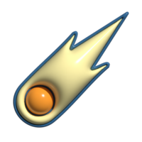 Dynamic 3D Extraterrestrial Impact Science Icons Set png