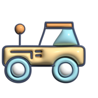 3D Cartoon Mars Rover Space Exploration Icons png
