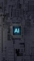 AI Processor Activating with Glowing Circuit Connections - Processor Heat video