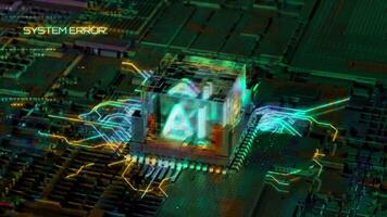 Artificial Intelligence Failure and Critical System Error - Circuit Glow video