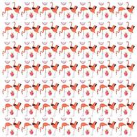 flamingo and dragon fruit as a pattern background vector