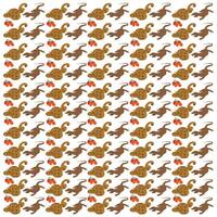 anaconda, komodo with fruit as a pattern background vector