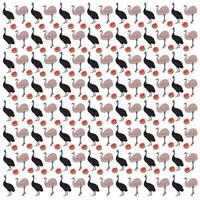 emu, cassowary and watermelon as a pattern background vector