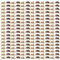 porcupine, rabbit with fruit as a pattern background vector